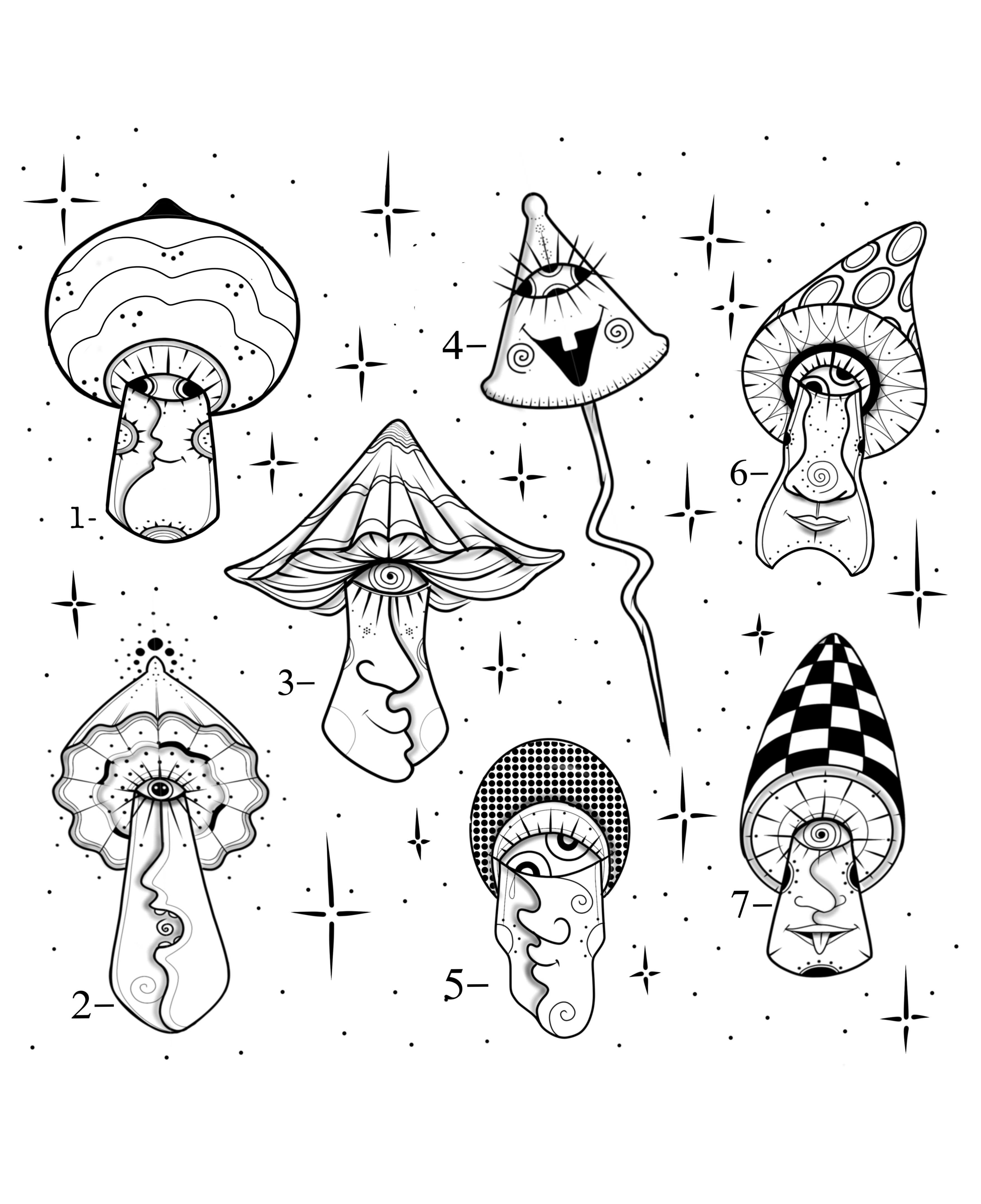 Create your own Mushie Heads Tee