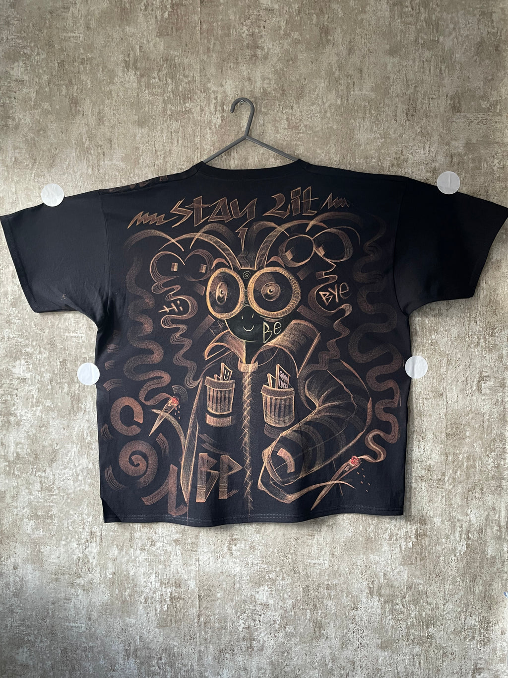 Bee Back Soon Gone Fishing Bleached Tee